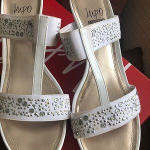 Impo White Stretch Sandals